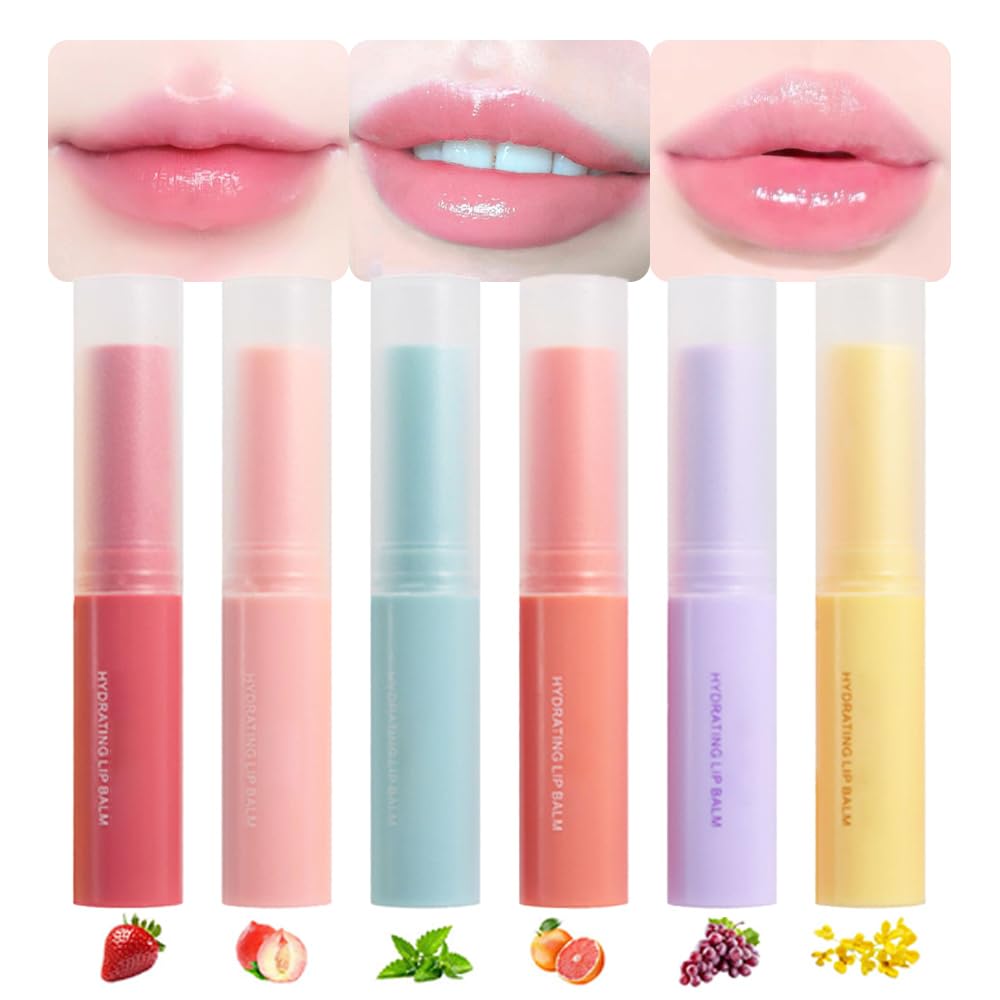 BINGBRUSH 6 piezas de lápiz labial que cambia de color con sabor a fruta, la reina, PH Mood, labios de larga duración, brillo labial, bálsamo labial, tinte mágico, maquillaje para mujer | Long-Lasting Comfort ,Personalized Shade,Deep Hydration,Fresh Looks