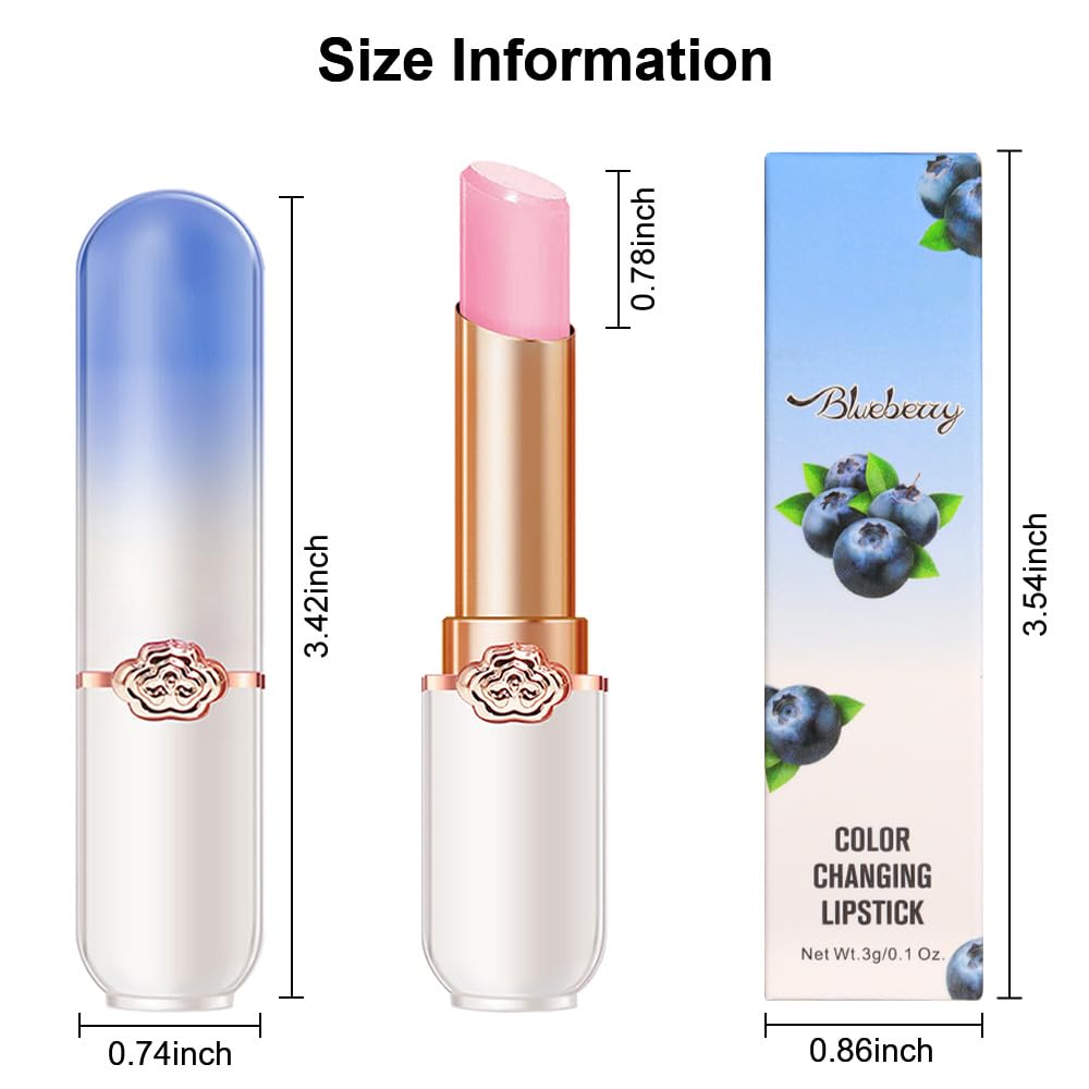 BINGBRUSH 6 piezas de lápiz labial que cambia de color con sabor a fruta, la reina, PH Mood, labios de larga duración, brillo labial, bálsamo labial, tinte mágico, maquillaje para mujer | Long-Lasting Comfort ,Personalized Shade,Deep Hydration,Fresh Looks