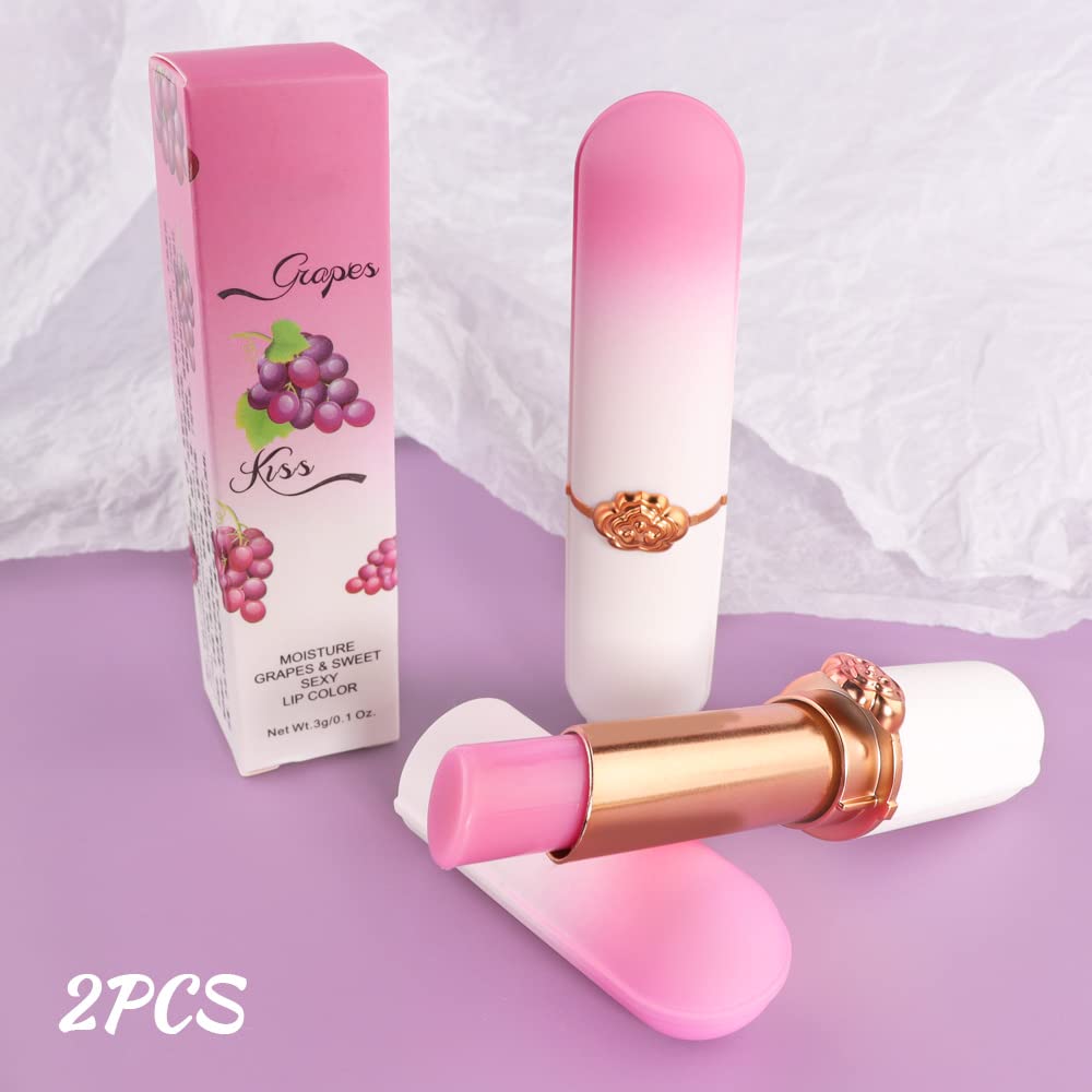 BINGBRUSH 6 piezas de lápiz labial que cambia de color con sabor a fruta, la reina, PH Mood, labios de larga duración, brillo labial, bálsamo labial, tinte mágico, maquillaje para mujer | Long-Lasting Comfort ,Personalized Shade,Deep Hydration,Fresh Looks