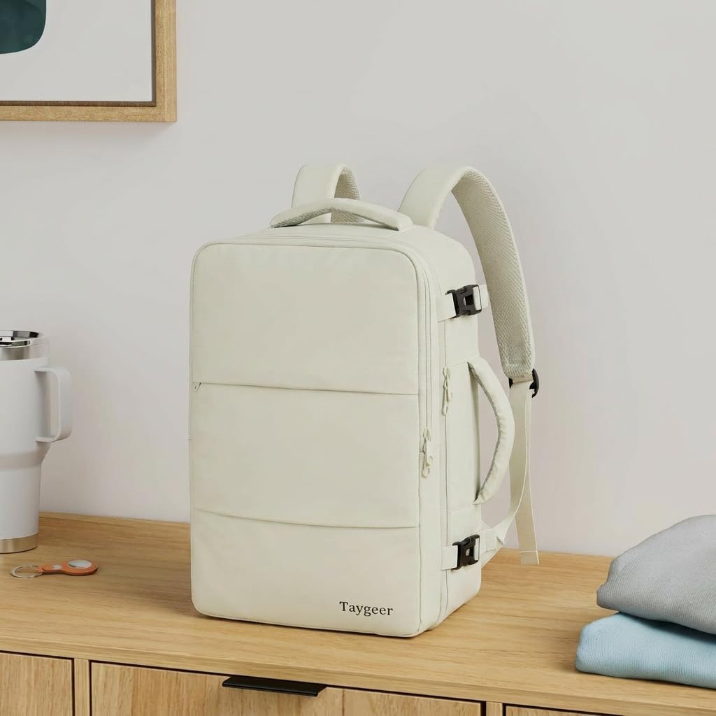 Taygeer - Mochila de viaje para mujeres, mochila de cabina con puerto de carga USB y bolsa para zapatos, mochila TSA para laptop de 15.6 pulgadas aprobada para vuelos, bolsa de enfermera, mochila | 15.6inch Laptop Mochila with Water Bottle Pocket & Shoe P
