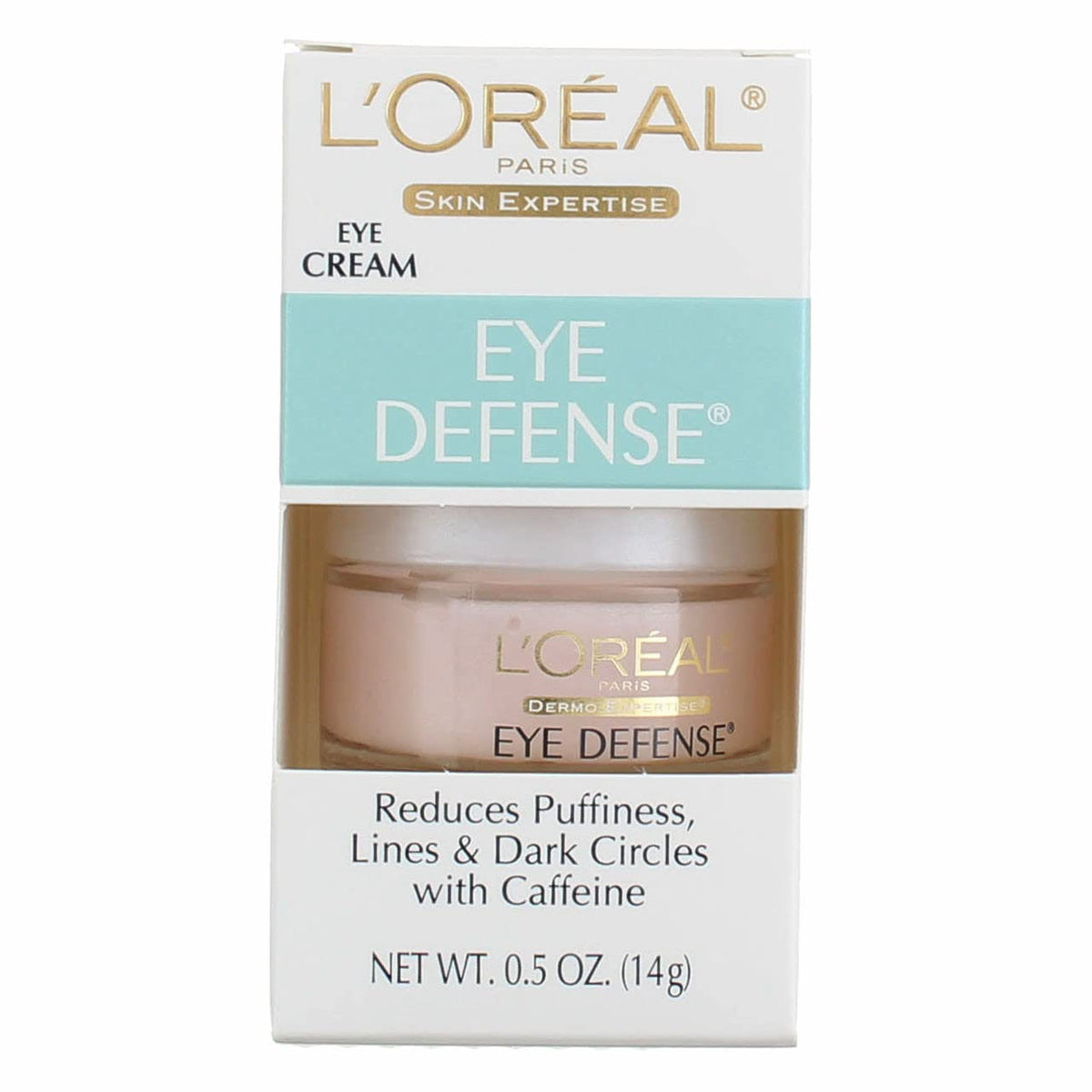 L'Oréal Paris Dermo-Expertise Eye Defense Crema para Ojos con Cafeína y Ácido Hialurónico 0.5 onzas