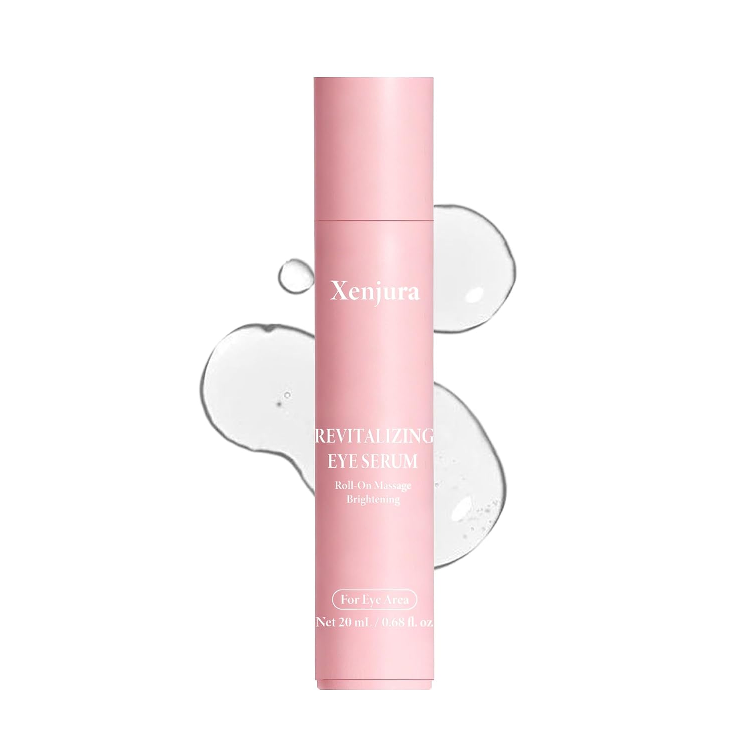 Suero de retinol y cafeína para debajo de los ojos, crema refrescante Xenjura para ojos hinchados y ojeras, removedor de arrugas antienvejecimiento para líneas finas, cuidado de la piel vegano (0.7 fl