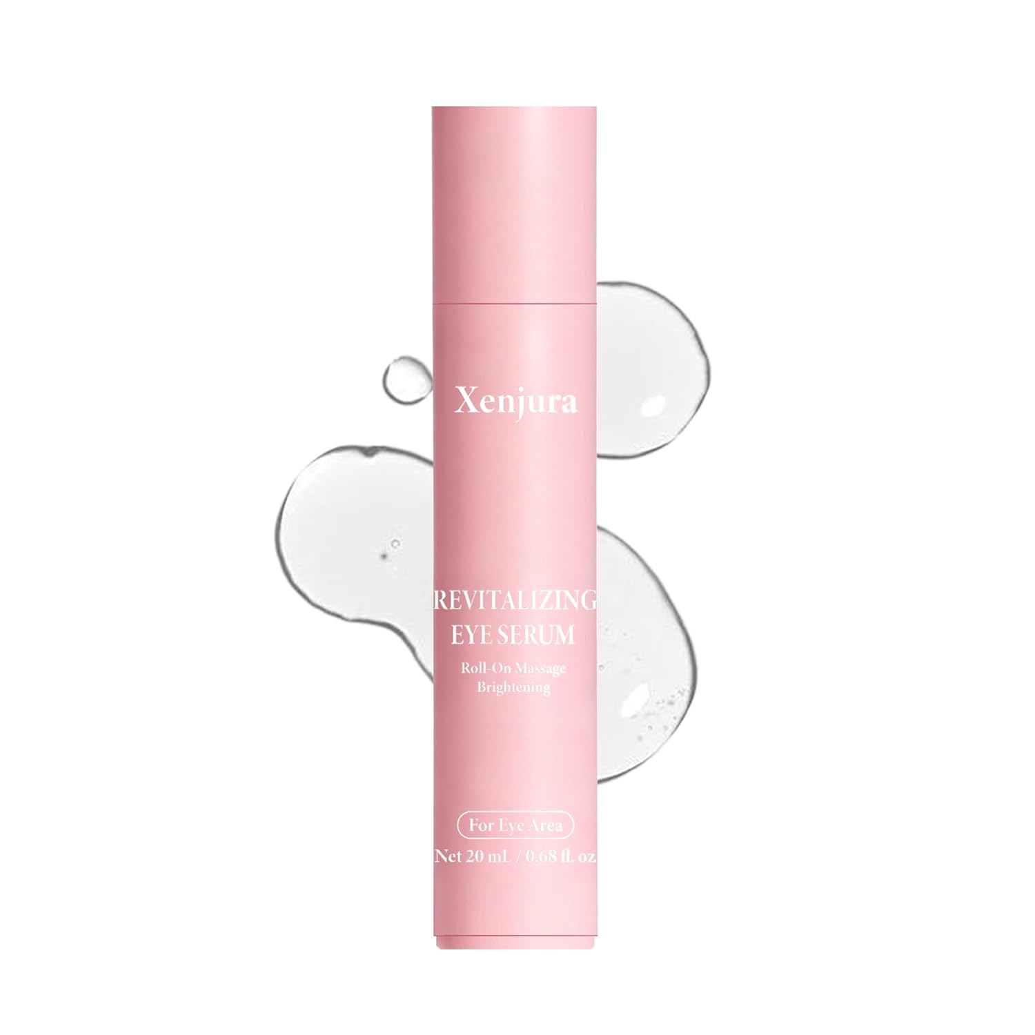 Suero de retinol y cafeína para debajo de los ojos, crema refrescante Xenjura para ojos hinchados y ojeras, removedor de arrugas antienvejecimiento para líneas finas, cuidado de la piel vegano (0.7 fl