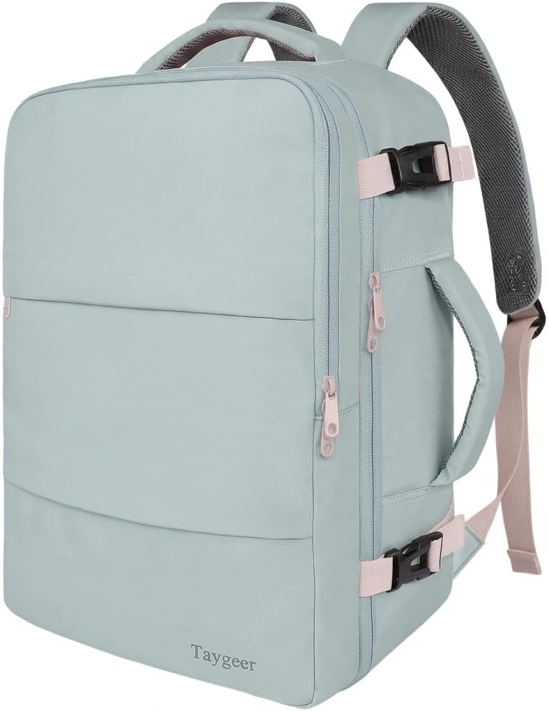 Taygeer - Mochila de viaje para mujeres, mochila de cabina con puerto de carga USB y bolsa para zapatos, mochila TSA para laptop de 15.6 pulgadas aprobada para vuelos, bolsa de enfermera, mochila | 15.6inch Laptop Mochila with Water Bottle Pocket & Shoe P