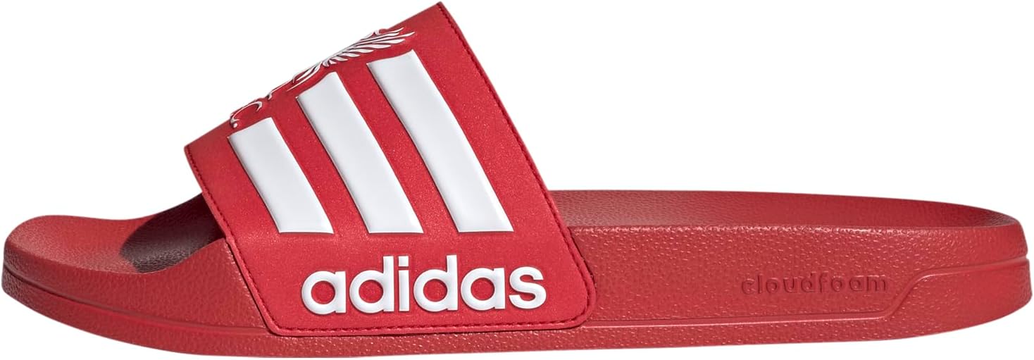 adidas Hombres Adilette Ducha Arsenal Sandalias Casual Casual - Rojo