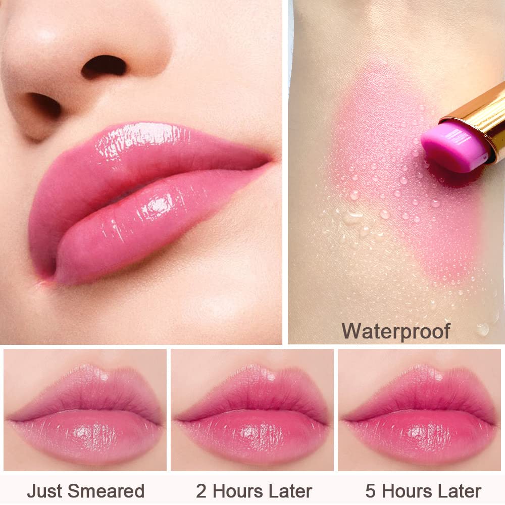 BINGBRUSH 6 piezas de lápiz labial que cambia de color con sabor a fruta, la reina, PH Mood, labios de larga duración, brillo labial, bálsamo labial, tinte mágico, maquillaje para mujer | Long-Lasting Comfort ,Personalized Shade,Deep Hydration,Fresh Looks