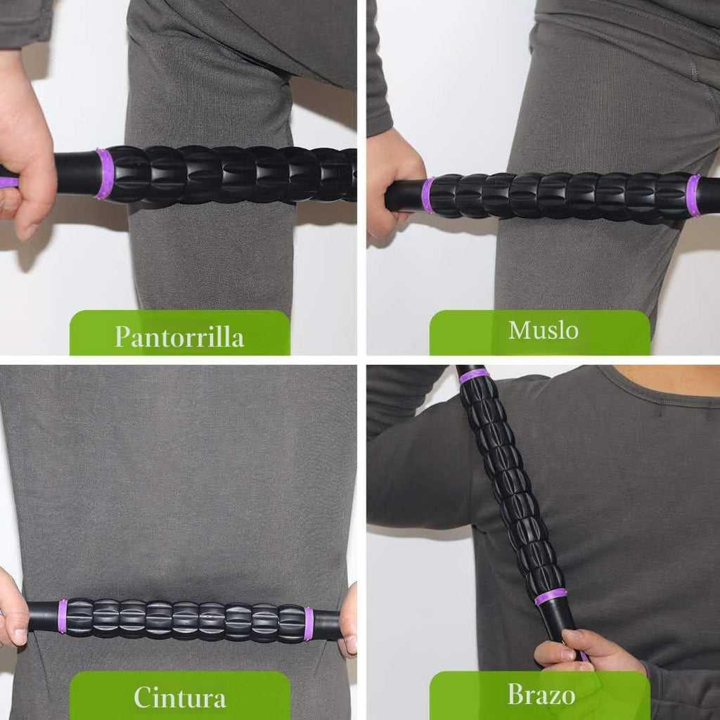 Rodillo de Masaje Muscular Bastón Rodillo de Masaje - Destructor de Fascia de Tejido Profundo para Alivio del Dolor Miofascial, Drenaje Linfático y Escultura Corporal, Herramienta Portátil de