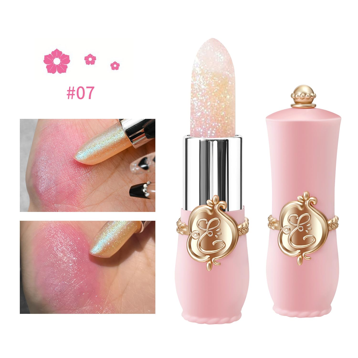 KAILIJUMEI Humectante de labios cuidado Surplus Bright Flower lápiz labial de jalea, Jelly