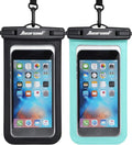 Hiearcool Funda impermeable IPX8 para iPhone 17/16/15/14 Pro Max, bolsa seca para teléfono celular para artículos esenciales de playa y crucero, pantalla táctil, cordón incluido, paquete de 2 (se adapta a hasta 8.9 pulgadas)