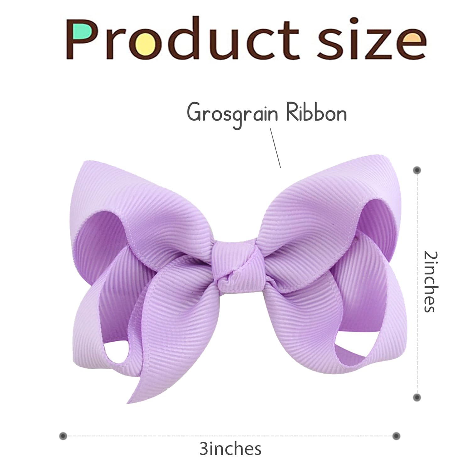 40PCS 3Inch Hair Bows for Girls,Hand-made Grosgrain Ribbon Hair Bow Alligator Clips Hair Accessories for Toddlers Baby Girls Kids Teens in Pairs