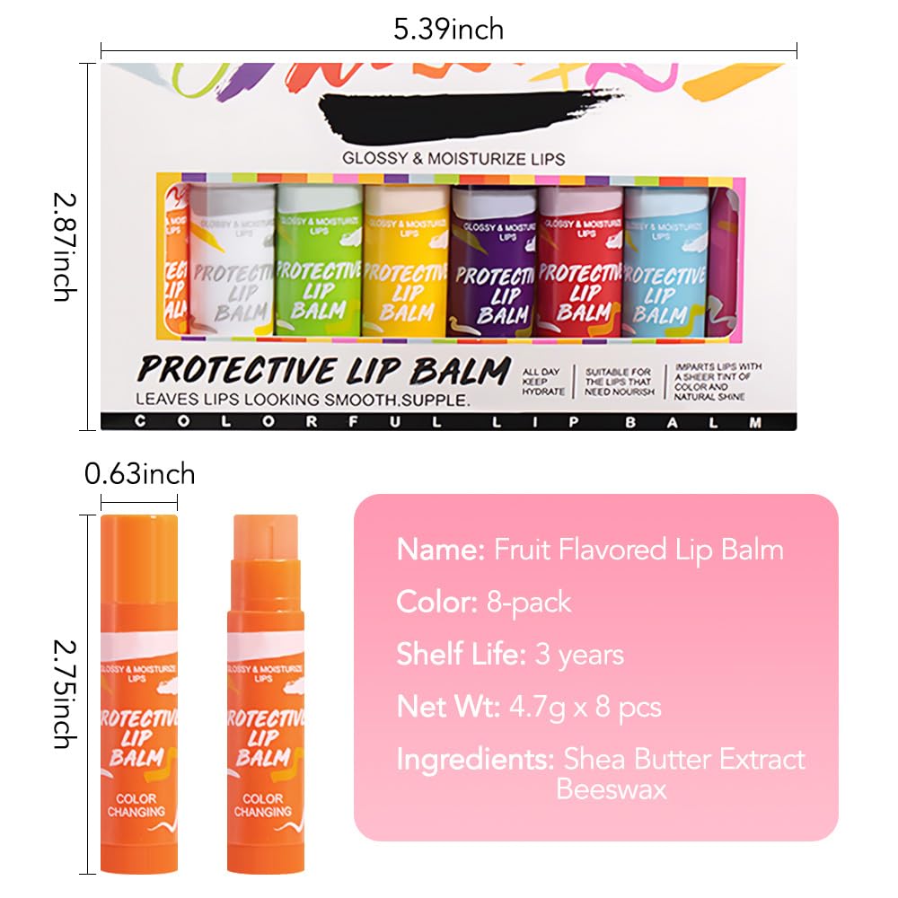 BINGBRUSH 6 piezas de lápiz labial que cambia de color con sabor a fruta, la reina, PH Mood, labios de larga duración, brillo labial, bálsamo labial, tinte mágico, maquillaje para mujer | Long-Lasting Comfort ,Personalized Shade,Deep Hydration,Fresh Looks