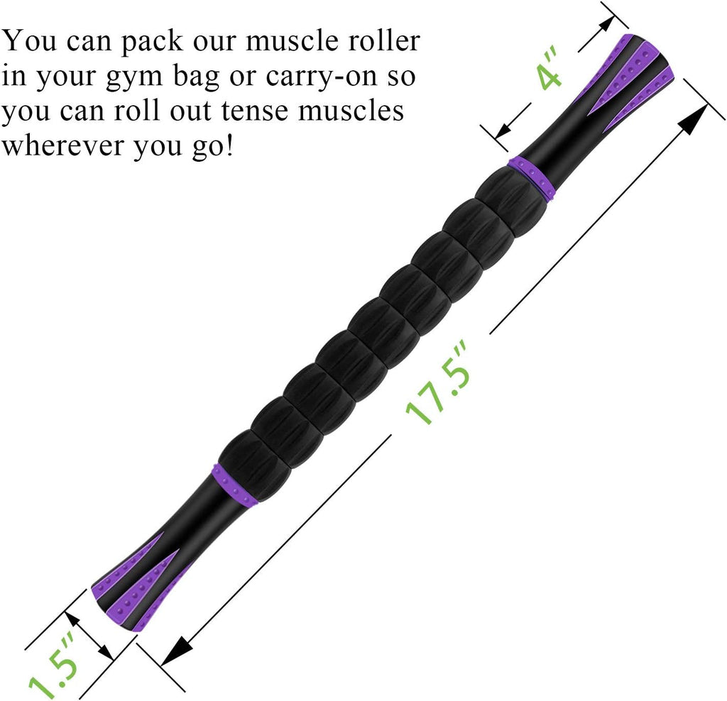 Rodillo de Masaje Muscular Bastón Rodillo de Masaje - Destructor de Fascia de Tejido Profundo para Alivio del Dolor Miofascial, Drenaje Linfático y Escultura Corporal, Herramienta Portátil de