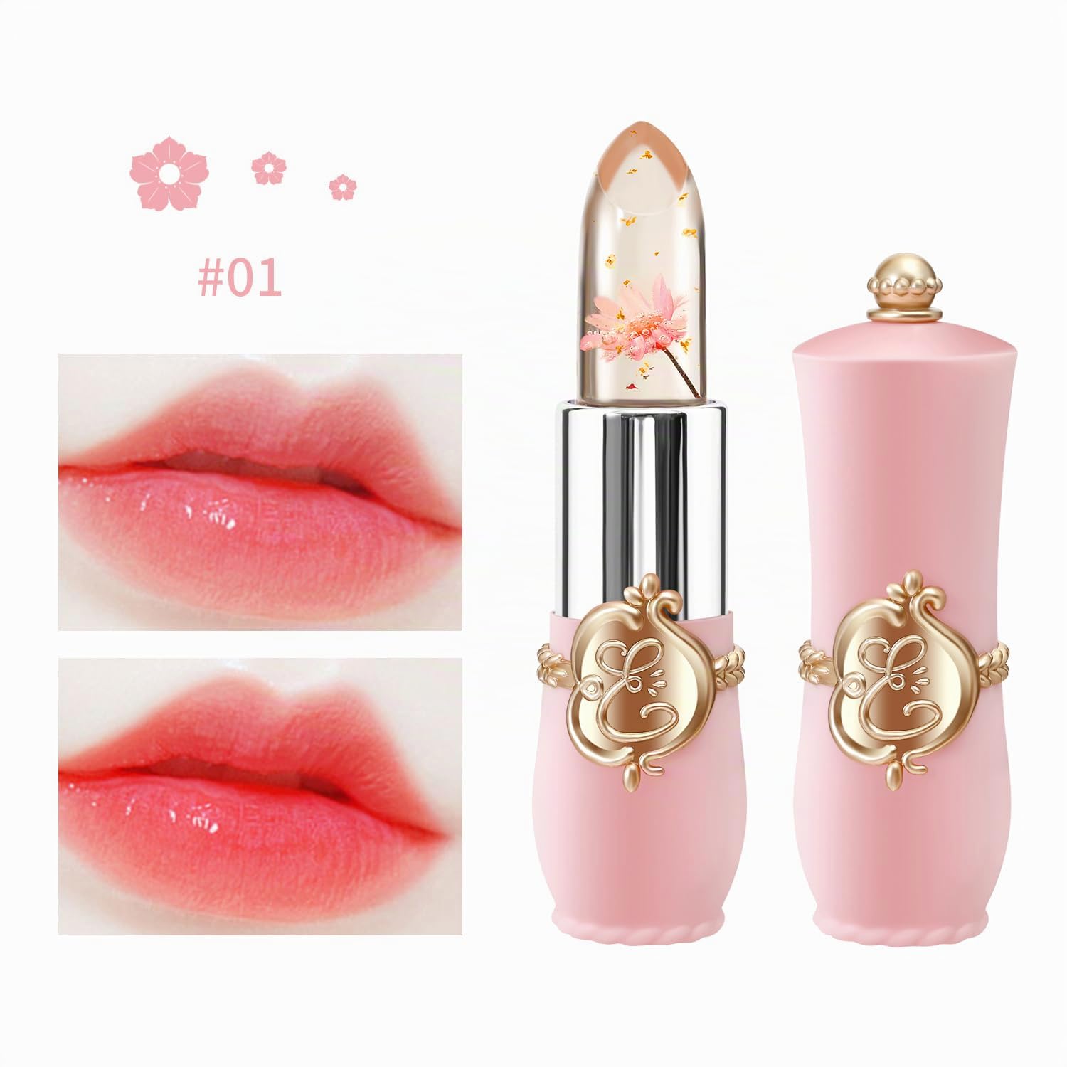 KAILIJUMEI Humectante de labios cuidado Surplus Bright Flower lápiz labial de jalea, Jelly