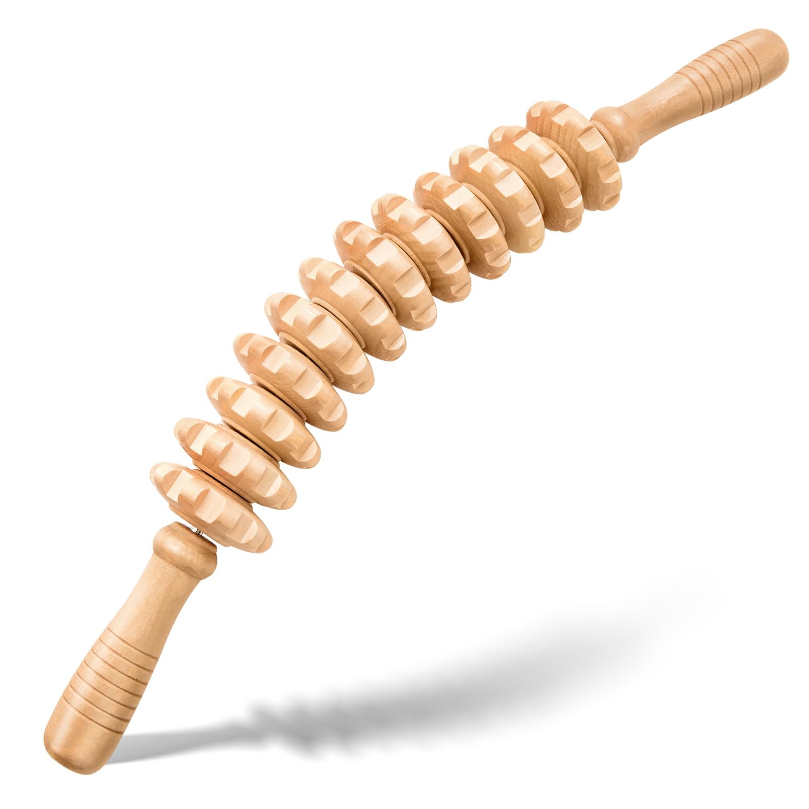 Rodillo de Masaje Muscular Bastón Rodillo de Masaje - Destructor de Fascia de Tejido Profundo para Alivio del Dolor Miofascial, Drenaje Linfático y Escultura Corporal, Herramienta Portátil de