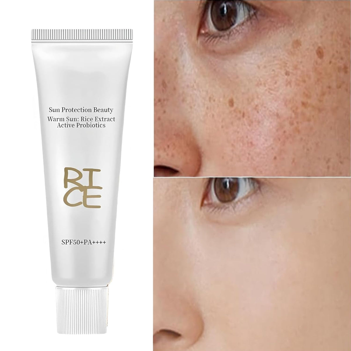 Relief Sun Rice Face Protector solar SPF50+ PA++++ Cuidado de la piel coreano 1.7 fl oz | SPF50+ PA++++ Defensa UV | Fórmula nutritiva de arroz | Se adapta a todo tipo de piel | Absorción rápida