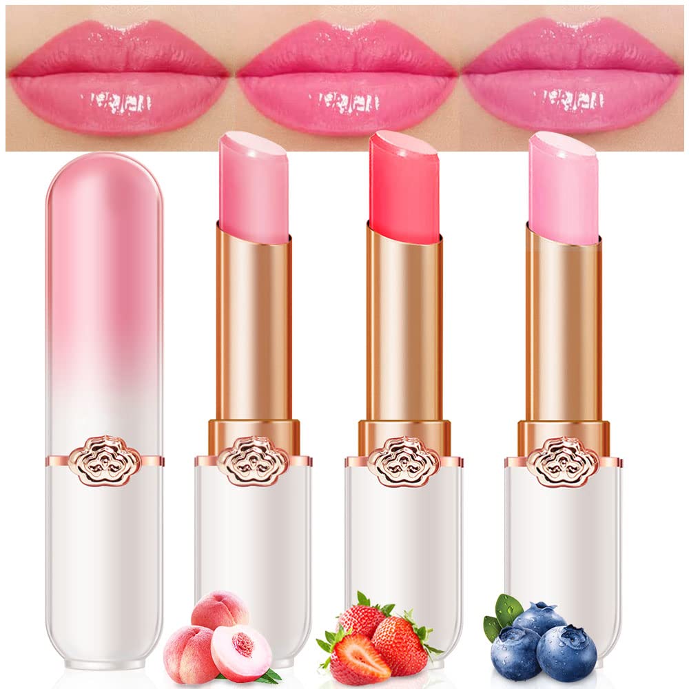 BINGBRUSH 6 piezas de lápiz labial que cambia de color con sabor a fruta, la reina, PH Mood, labios de larga duración, brillo labial, bálsamo labial, tinte mágico, maquillaje para mujer | Long-Lasting Comfort ,Personalized Shade,Deep Hydration,Fresh Looks