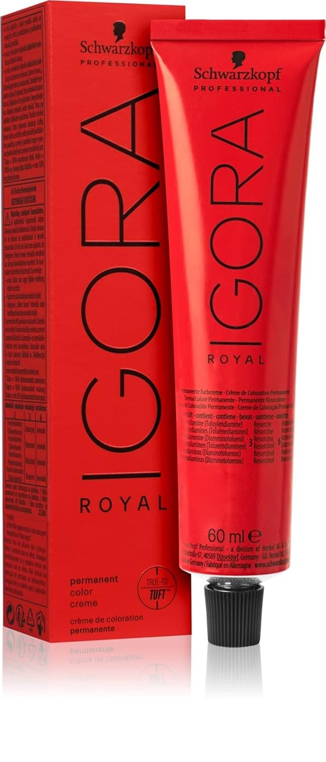 Schwarzkopf Professional - Tintura permanente para el cabello Igora Royal, tono 8-77, color rubio claro cobre, 2.11 onzas (60 g)