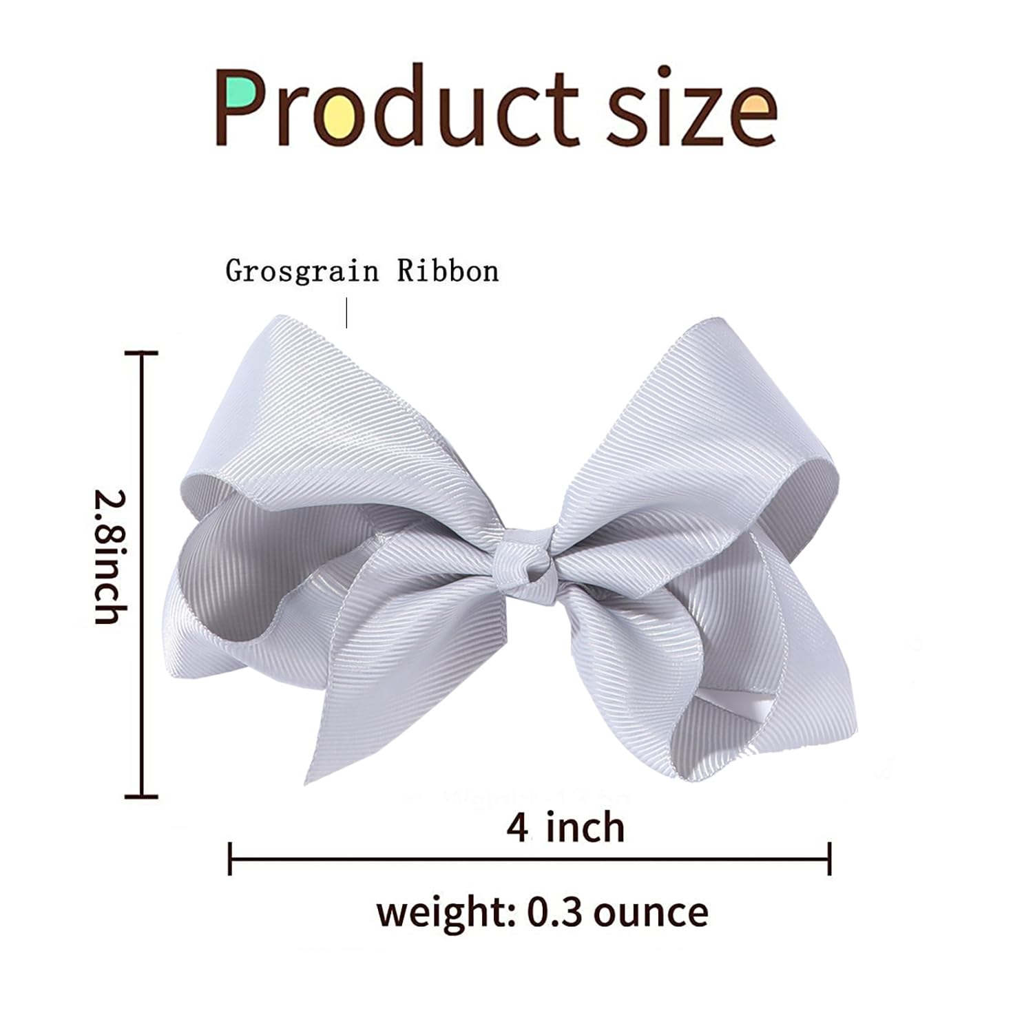 40PCS 3Inch Hair Bows for Girls,Hand-made Grosgrain Ribbon Hair Bow Alligator Clips Hair Accessories for Toddlers Baby Girls Kids Teens in Pairs