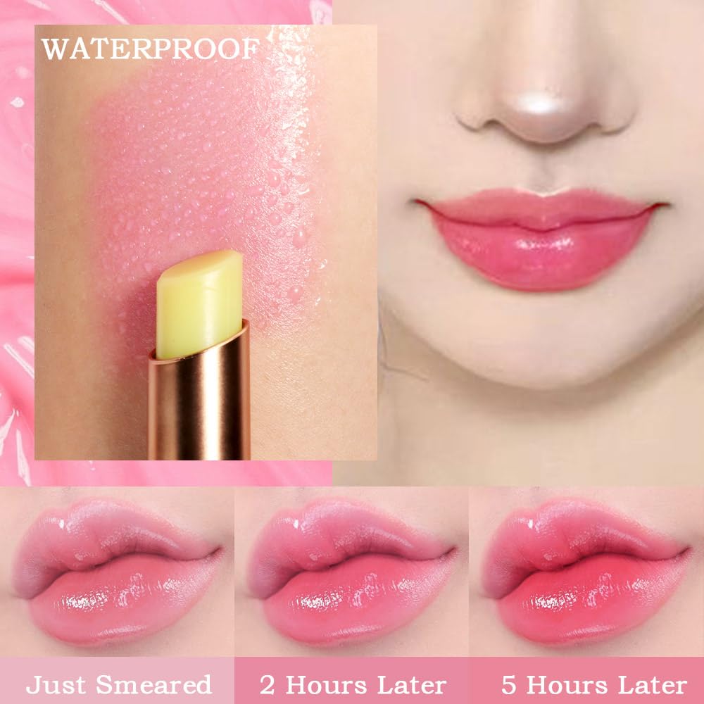 BINGBRUSH 6 piezas de lápiz labial que cambia de color con sabor a fruta, la reina, PH Mood, labios de larga duración, brillo labial, bálsamo labial, tinte mágico, maquillaje para mujer | Long-Lasting Comfort ,Personalized Shade,Deep Hydration,Fresh Looks