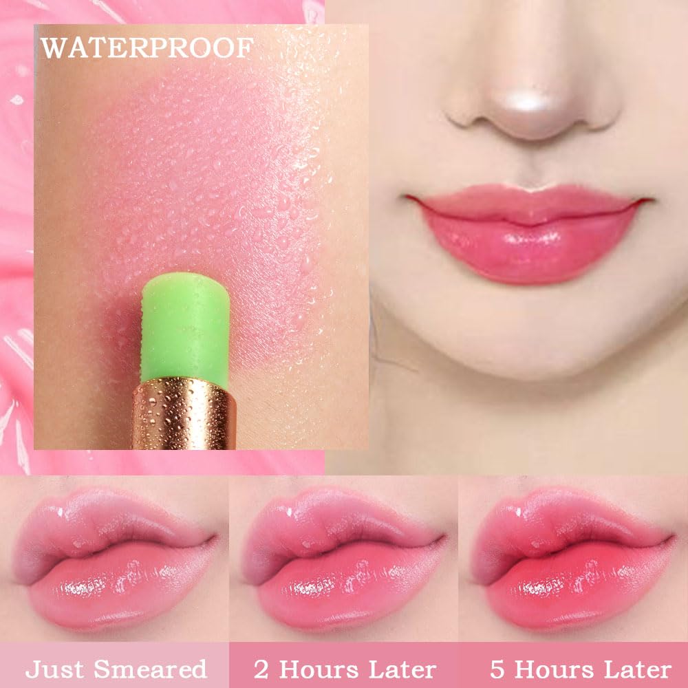 BINGBRUSH 6 piezas de lápiz labial que cambia de color con sabor a fruta, la reina, PH Mood, labios de larga duración, brillo labial, bálsamo labial, tinte mágico, maquillaje para mujer | Long-Lasting Comfort ,Personalized Shade,Deep Hydration,Fresh Looks