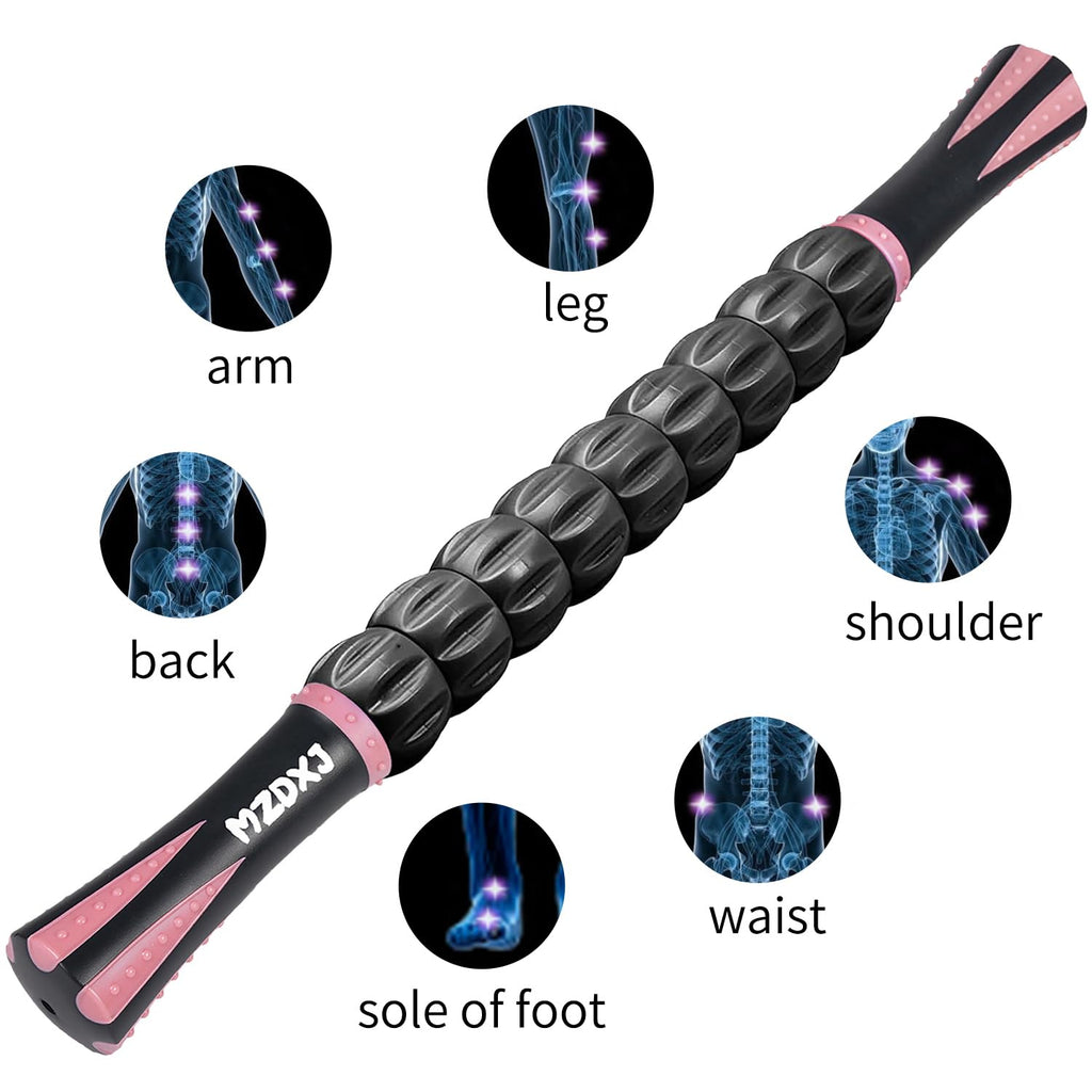 Rodillo de Masaje Muscular Bastón Rodillo de Masaje - Destructor de Fascia de Tejido Profundo para Alivio del Dolor Miofascial, Drenaje Linfático y Escultura Corporal, Herramienta Portátil de