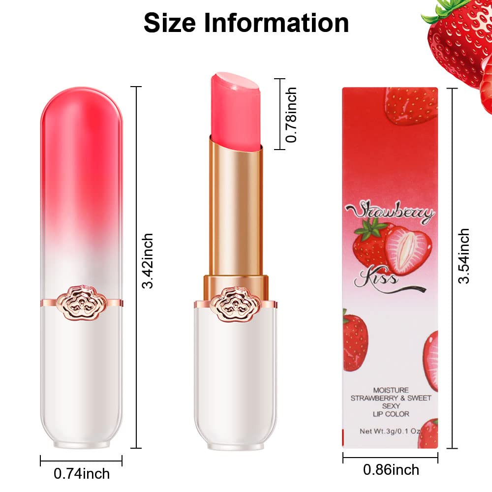 BINGBRUSH 6 piezas de lápiz labial que cambia de color con sabor a fruta, la reina, PH Mood, labios de larga duración, brillo labial, bálsamo labial, tinte mágico, maquillaje para mujer | Long-Lasting Comfort ,Personalized Shade,Deep Hydration,Fresh Looks