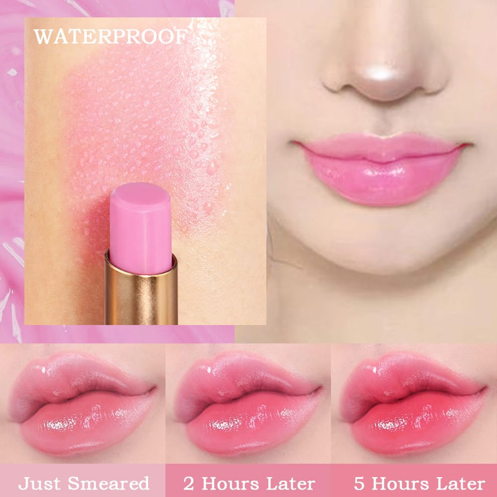 BINGBRUSH 6 piezas de lápiz labial que cambia de color con sabor a fruta, la reina, PH Mood, labios de larga duración, brillo labial, bálsamo labial, tinte mágico, maquillaje para mujer | Long-Lasting Comfort ,Personalized Shade,Deep Hydration,Fresh Looks