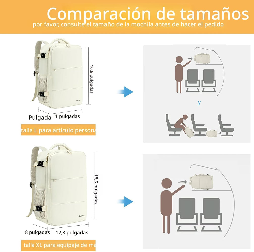 Taygeer - Mochila de viaje para mujeres, mochila de cabina con puerto de carga USB y bolsa para zapatos, mochila TSA para laptop de 15.6 pulgadas aprobada para vuelos, bolsa de enfermera, mochila | 15.6inch Laptop Mochila with Water Bottle Pocket & Shoe P