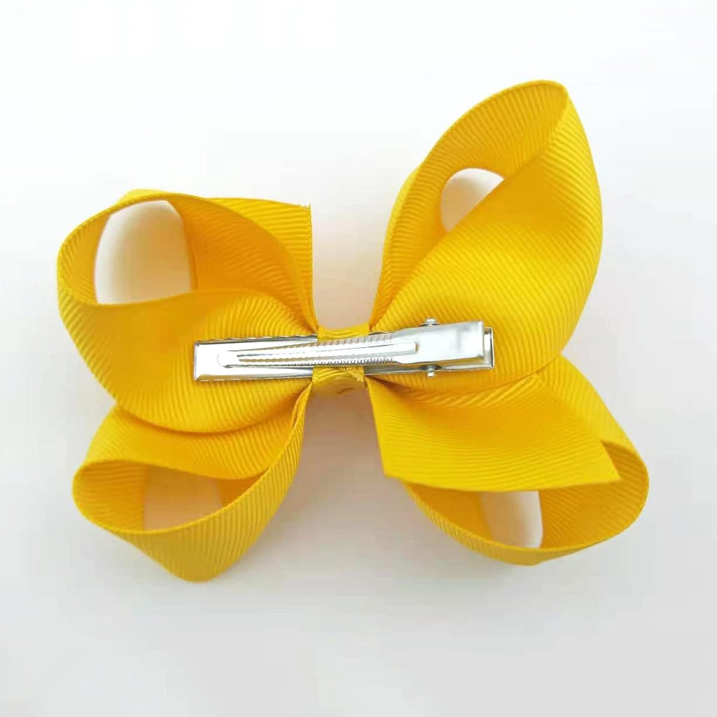 40PCS 3Inch Hair Bows for Girls,Hand-made Grosgrain Ribbon Hair Bow Alligator Clips Hair Accessories for Toddlers Baby Girls Kids Teens in Pairs