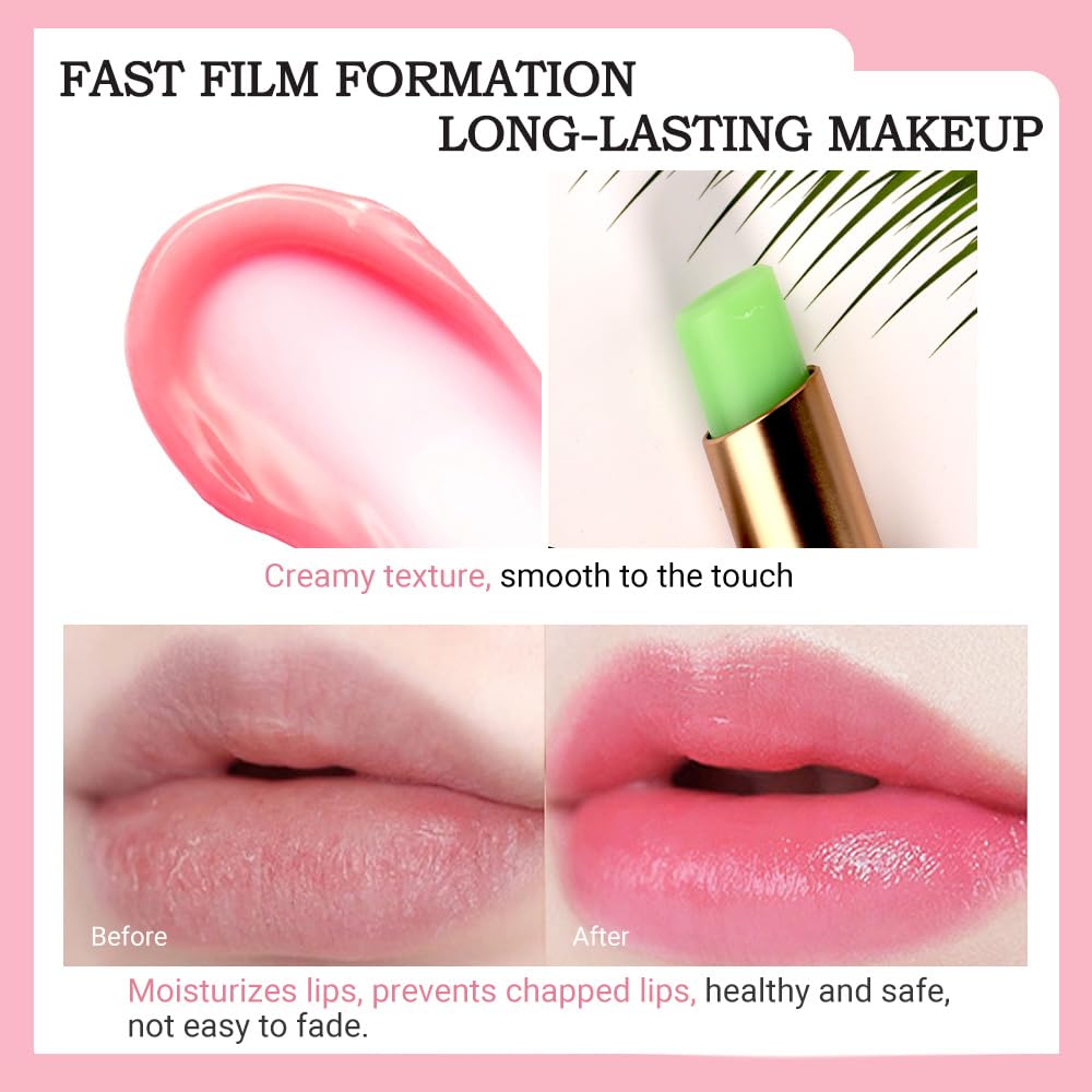 BINGBRUSH 6 piezas de lápiz labial que cambia de color con sabor a fruta, la reina, PH Mood, labios de larga duración, brillo labial, bálsamo labial, tinte mágico, maquillaje para mujer | Long-Lasting Comfort ,Personalized Shade,Deep Hydration,Fresh Looks