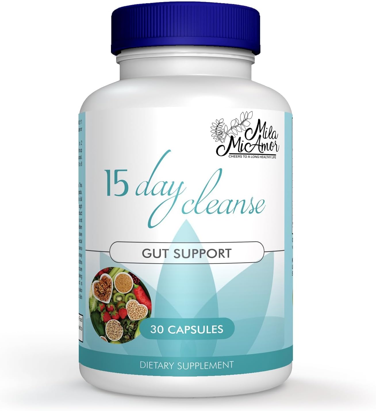 Mila Miamor Limpieza de 15 Días - Apoyo Intestinal y Colon - Desintoxicación Avanzada de Limpieza Intestinal para Mujeres y Hombres con Senna, Cascara Sagrada y Cáscara de Psyllium - Sin OGM - Hecho