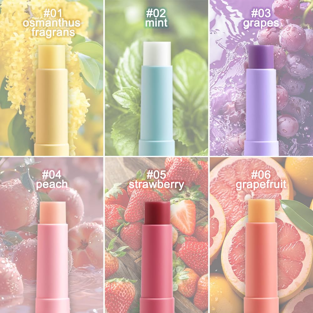BINGBRUSH 6 piezas de lápiz labial que cambia de color con sabor a fruta, la reina, PH Mood, labios de larga duración, brillo labial, bálsamo labial, tinte mágico, maquillaje para mujer | Long-Lasting Comfort ,Personalized Shade,Deep Hydration,Fresh Looks