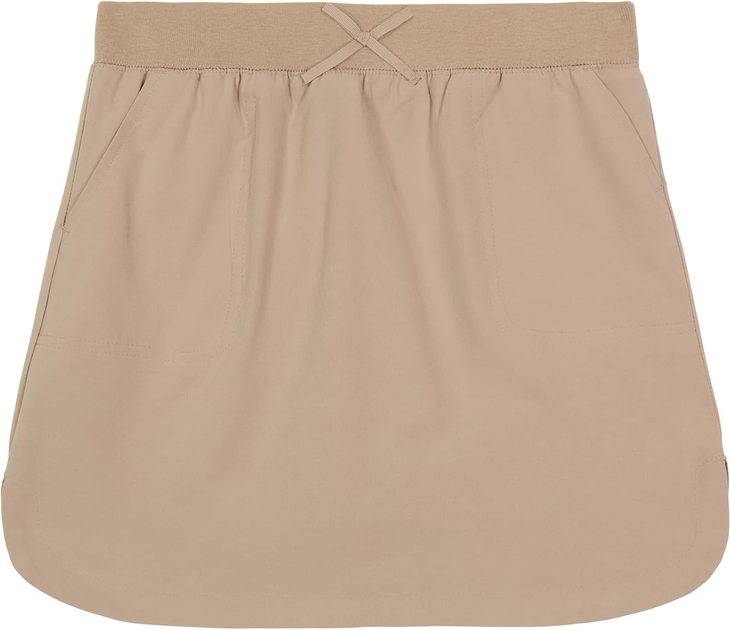 IZOD - Falda de patinete escolar para niñas con pantalones cortos, cintura de punto y bolsillos funcionales, resistente a arrugas