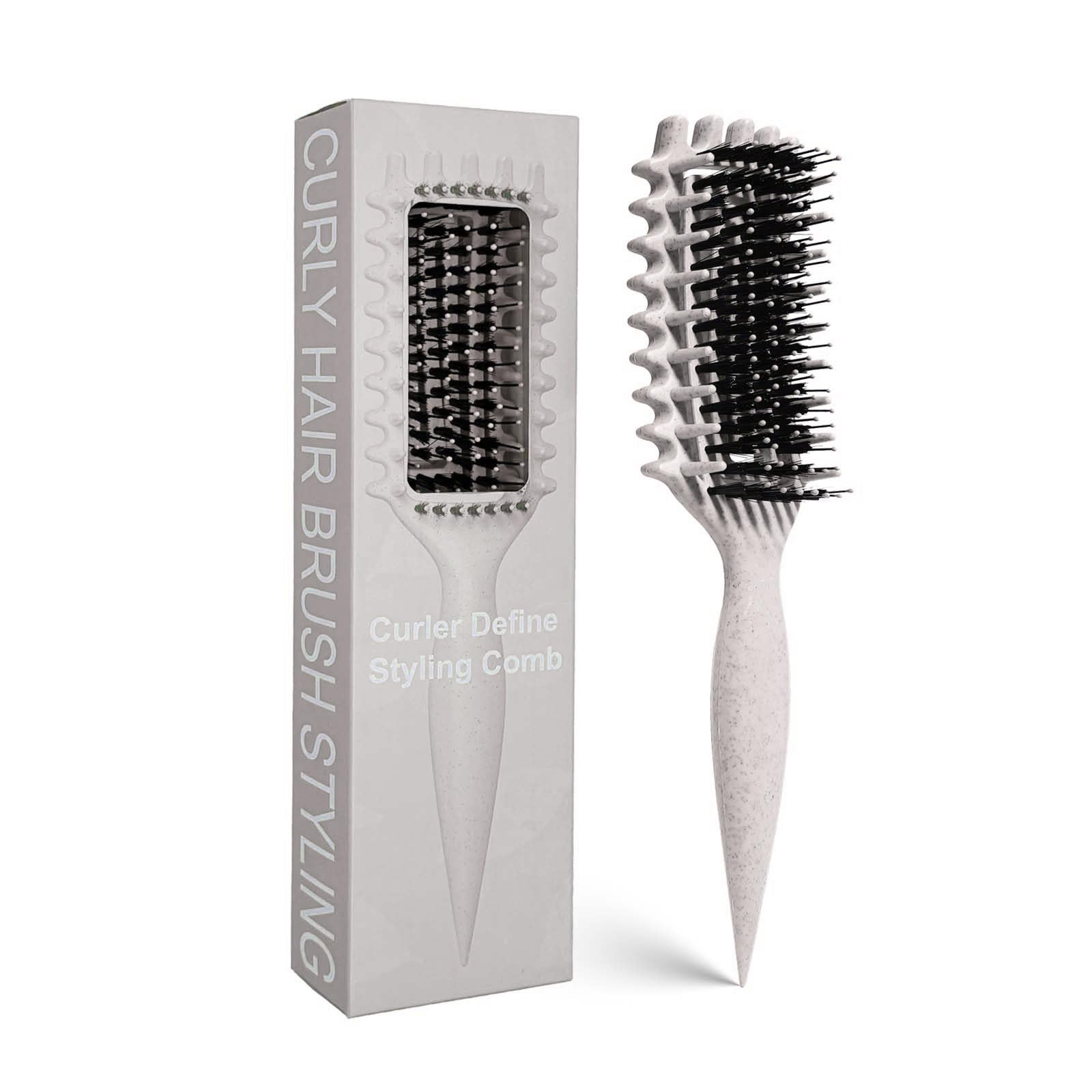 Cepillo para cabello rizado Candybrush Cepillo para definir rizos para desenredar, dar forma y definir rizos para mujeres, hombres, cabello húmedo y seco (Morado)