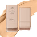 Flawless Eraser Foundation Stick, Lightweight Buildable Medium-to-Full Coverage Dual Ended Makeup Stick, Multi-Use Face Makeup Bar with brush, Natural Finish