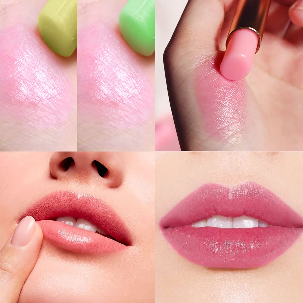 BINGBRUSH 6 piezas de lápiz labial que cambia de color con sabor a fruta, la reina, PH Mood, labios de larga duración, brillo labial, bálsamo labial, tinte mágico, maquillaje para mujer | Long-Lasting Comfort ,Personalized Shade,Deep Hydration,Fresh Looks