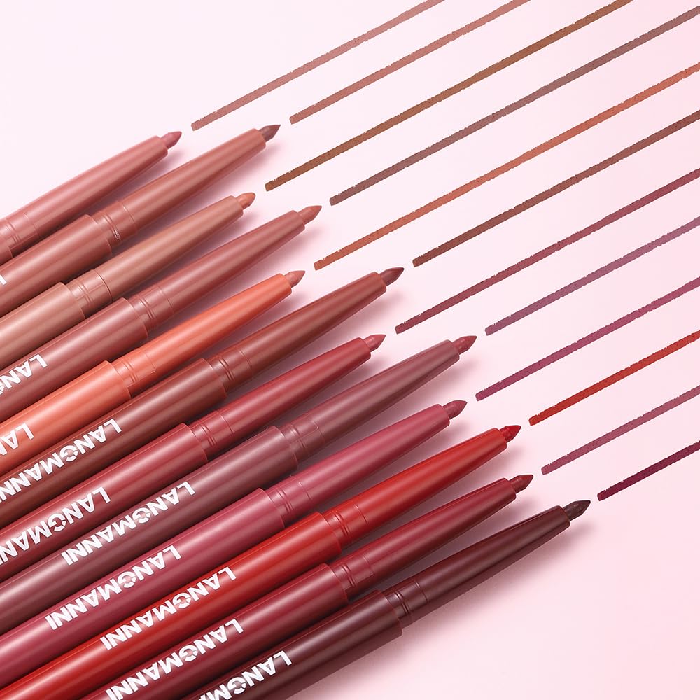 BestLand 12Pcs Matte Liquid Lipstick + Lip Liner Pens Set, Velvety Nude Lip Stain Waterproof Long Wear Makeup Gift Set