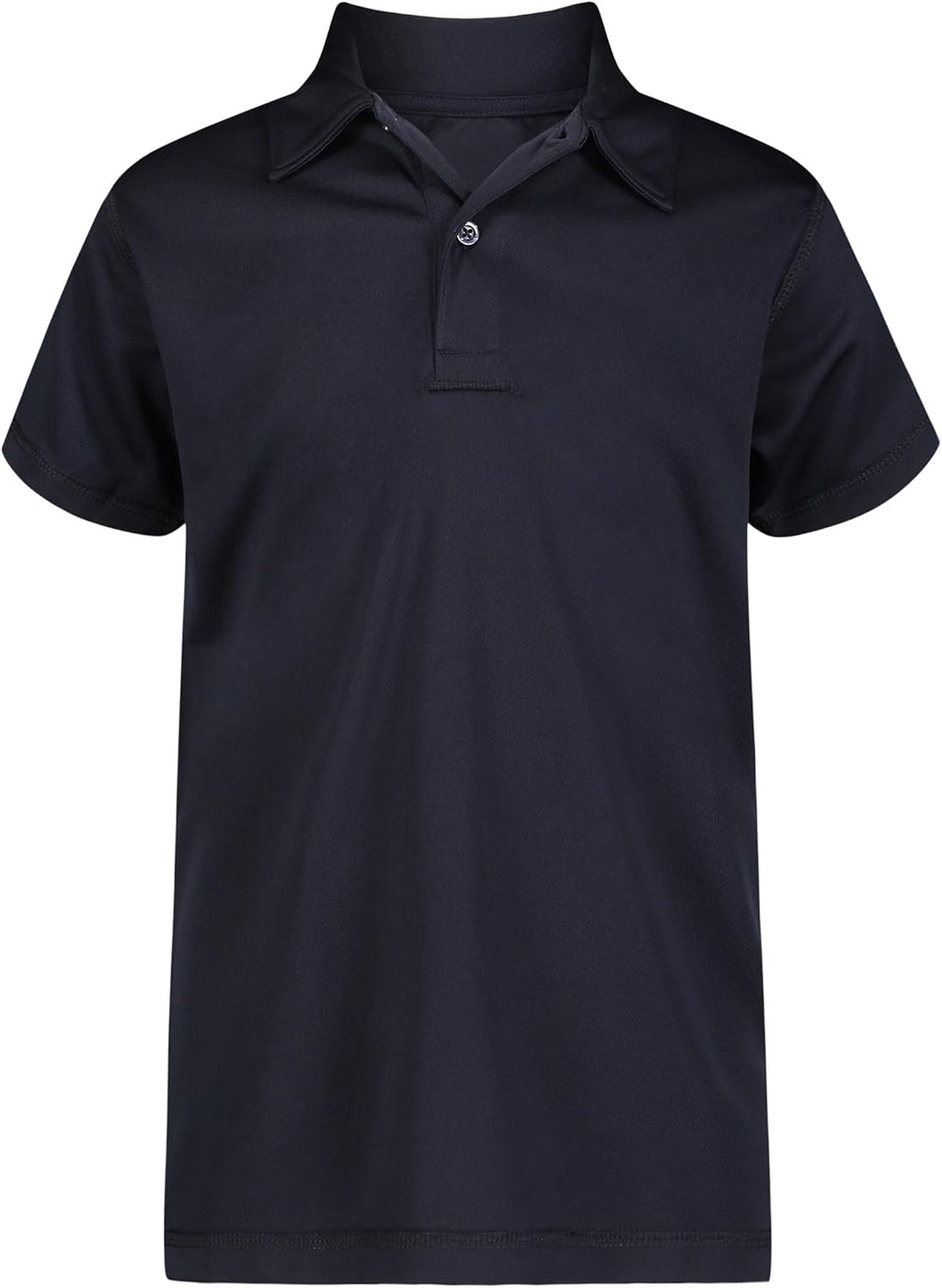 Nautica - Polo de uniforme escolar para niños, de manga corta, sensorial, cierre de botones, material de alto rendimiento que absorbe la humedad