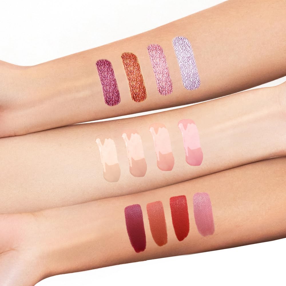 12Pcs Liquid Lipstick Set, Shades with Matte Gloss Lip Tint, Set A | Waterproof, Long Lasting, Quick-drying, Non-Stick Cup, Up to 12H Wear, Professional Lip Makeup Gift Kit