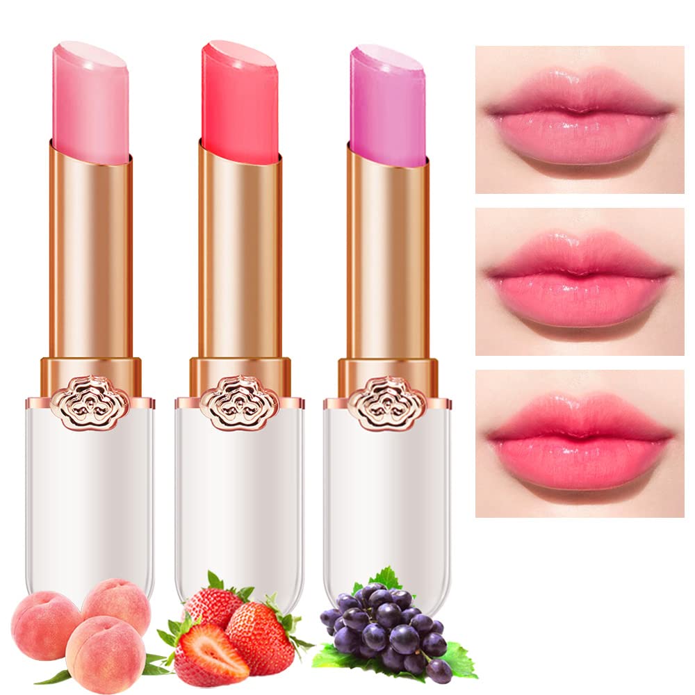 BINGBRUSH 6 piezas de lápiz labial que cambia de color con sabor a fruta, la reina, PH Mood, labios de larga duración, brillo labial, bálsamo labial, tinte mágico, maquillaje para mujer | Long-Lasting Comfort ,Personalized Shade,Deep Hydration,Fresh Looks