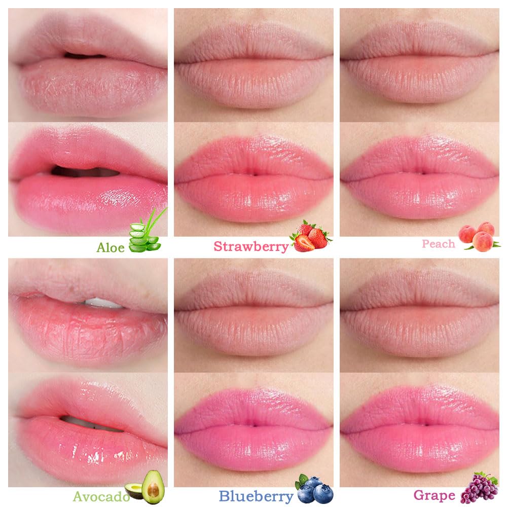 BINGBRUSH 6 piezas de lápiz labial que cambia de color con sabor a fruta, la reina, PH Mood, labios de larga duración, brillo labial, bálsamo labial, tinte mágico, maquillaje para mujer | Long-Lasting Comfort ,Personalized Shade,Deep Hydration,Fresh Looks