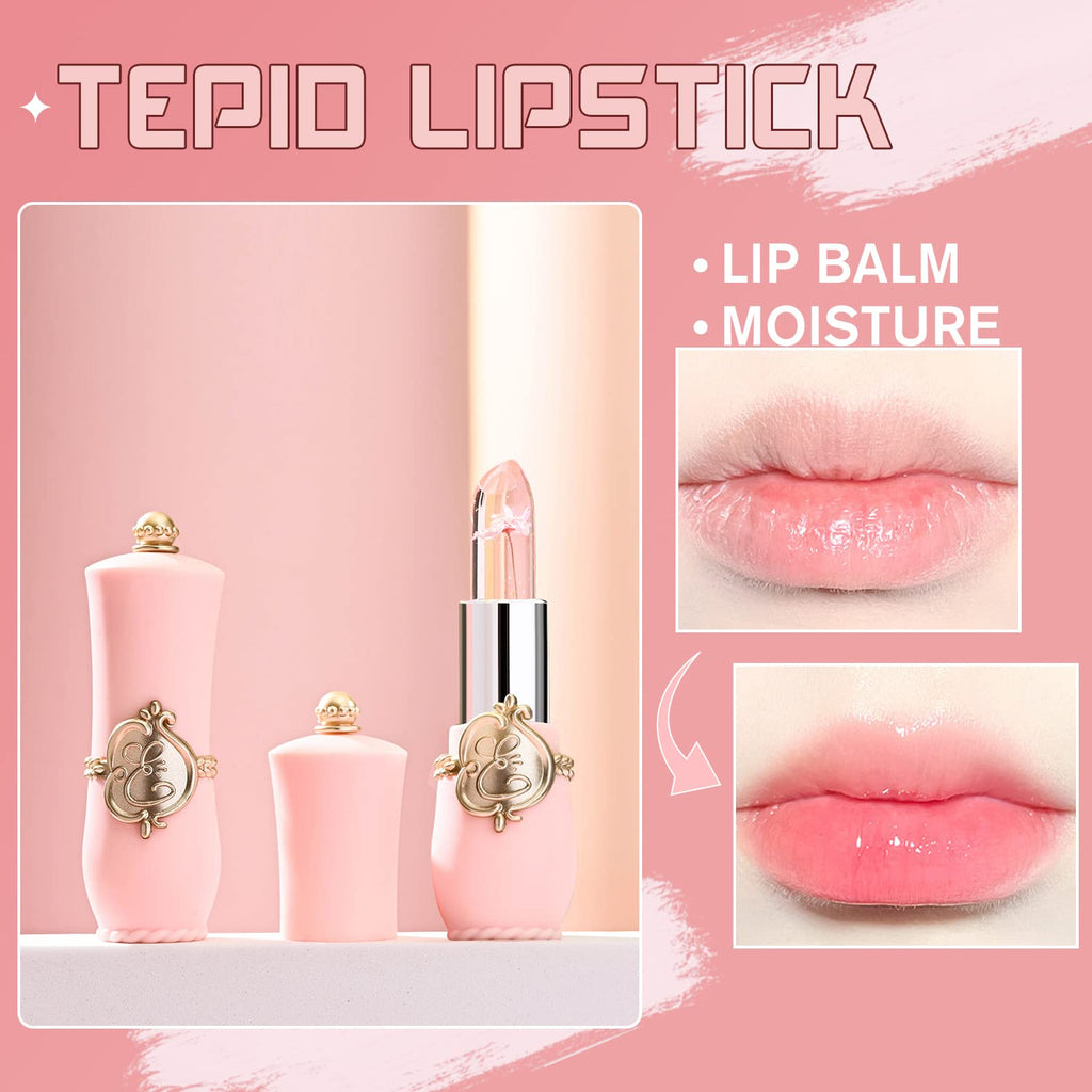 KAILIJUMEI Humectante de labios cuidado Surplus Bright Flower lápiz labial de jalea, Jelly