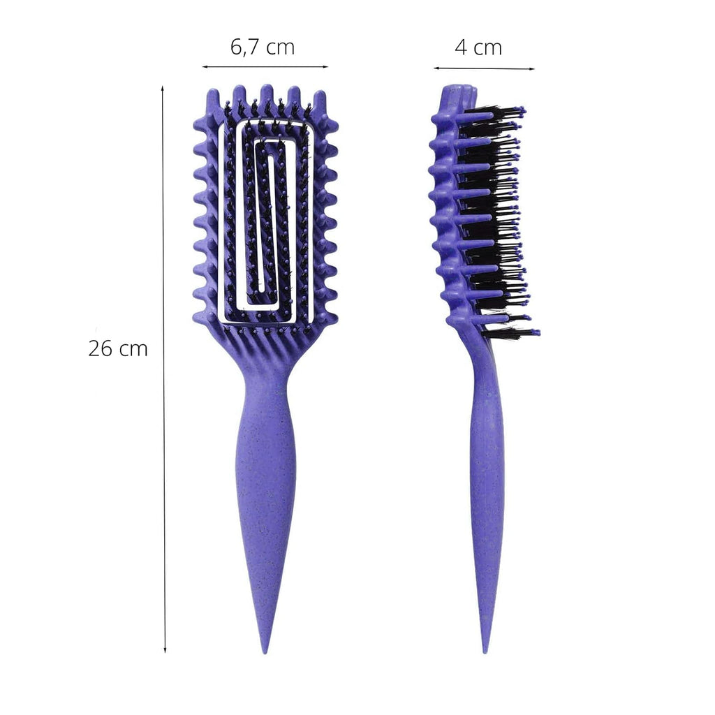 Cepillo para cabello rizado Candybrush Cepillo para definir rizos para desenredar, dar forma y definir rizos para mujeres, hombres, cabello húmedo y seco (Morado)