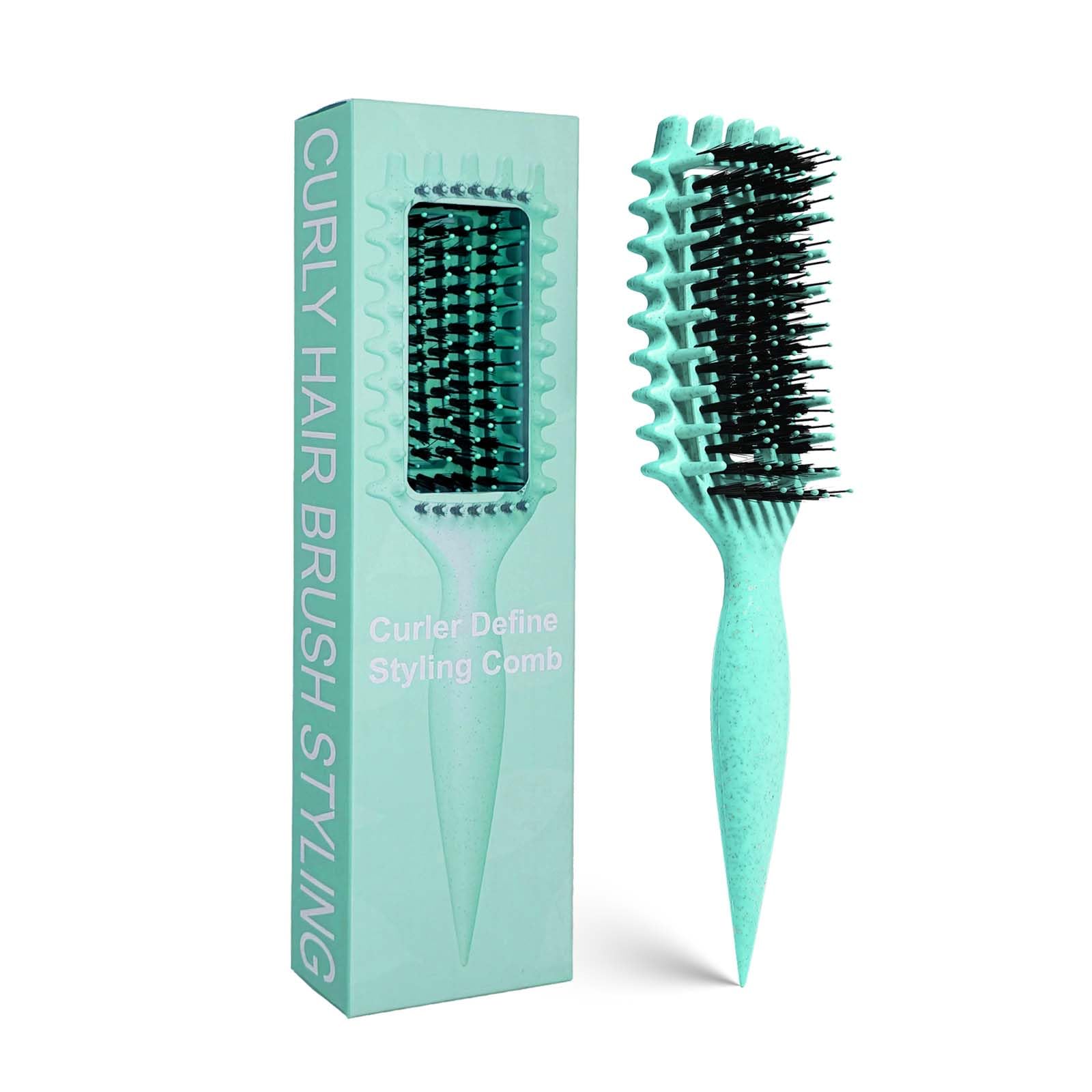 Cepillo para cabello rizado Candybrush Cepillo para definir rizos para desenredar, dar forma y definir rizos para mujeres, hombres, cabello húmedo y seco (Morado)