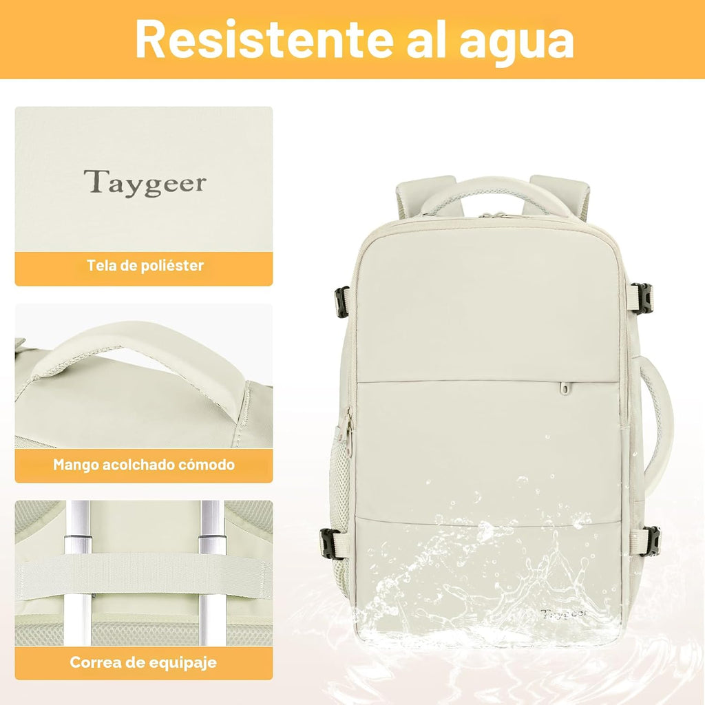 Taygeer - Mochila de viaje para mujeres, mochila de cabina con puerto de carga USB y bolsa para zapatos, mochila TSA para laptop de 15.6 pulgadas aprobada para vuelos, bolsa de enfermera, mochila | 15.6inch Laptop Mochila with Water Bottle Pocket & Shoe P