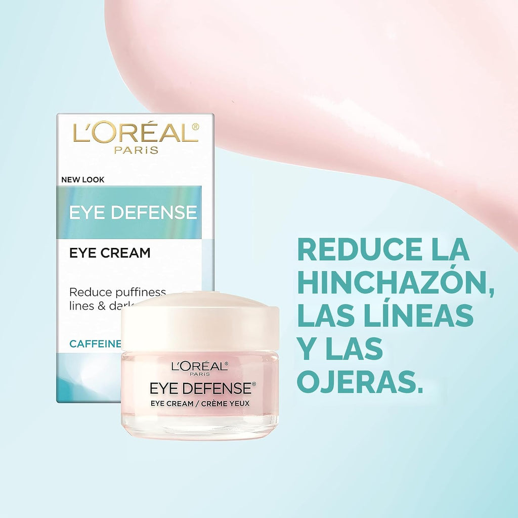 L'Oréal Paris Dermo-Expertise Eye Defense Crema para Ojos con Cafeína y Ácido Hialurónico 0.5 onzas
