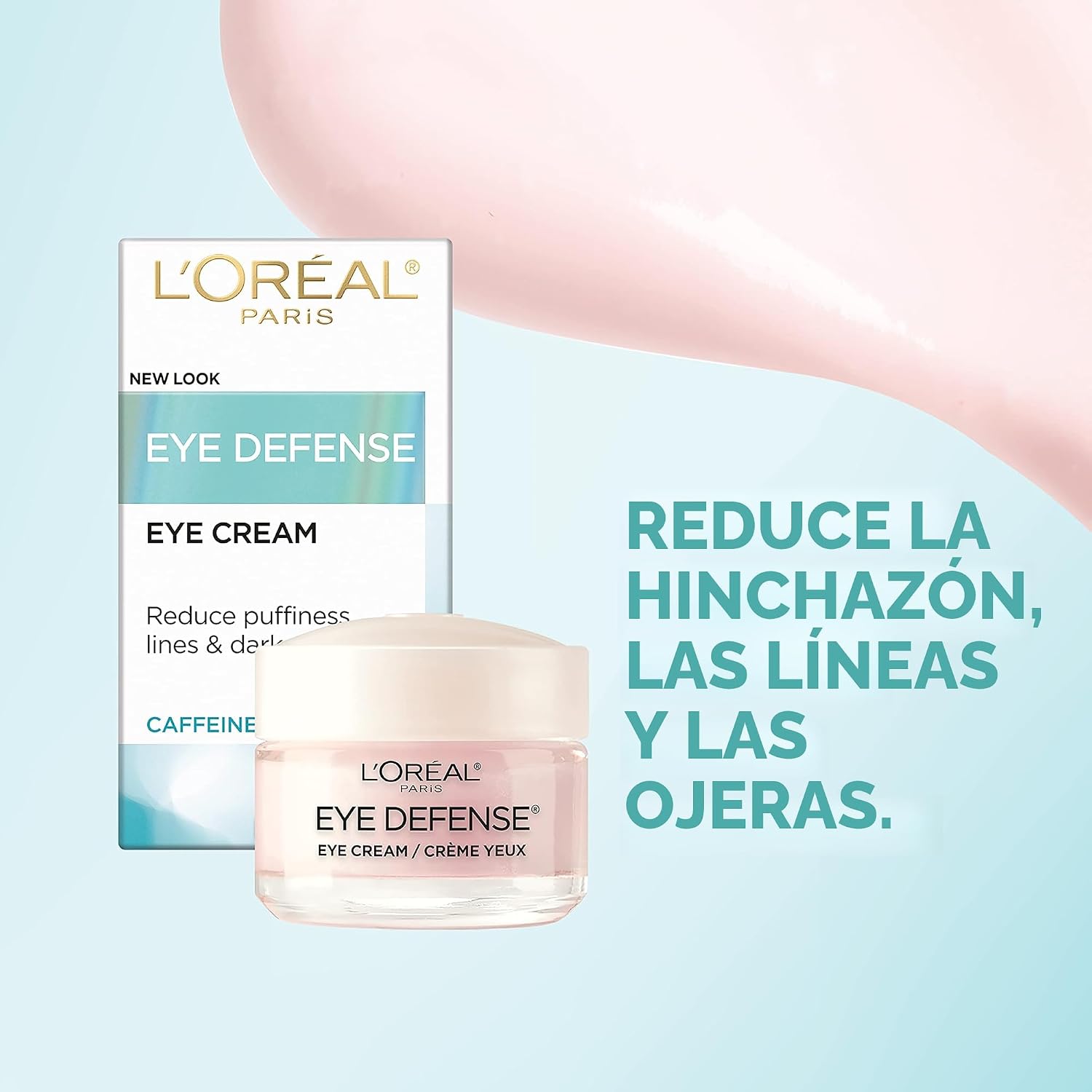 L'Oréal Paris Dermo-Expertise Eye Defense Crema para Ojos con Cafeína y Ácido Hialurónico 0.5 onzas
