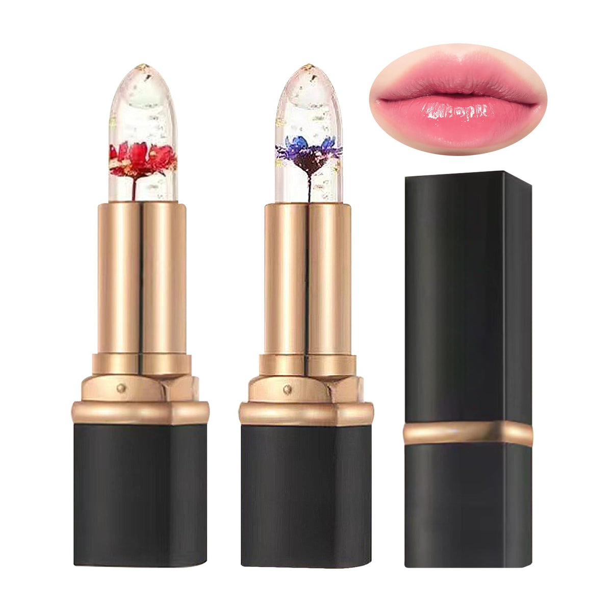 Labial de aloe vera, cuidado labial de larga duración, bálsamo labial nutritivo y voluminizador, brillo labial, cambio de color mágico con temperatura, 3 unidades