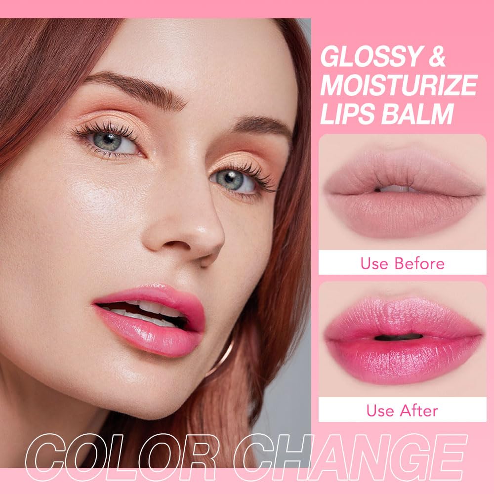 BINGBRUSH 6 piezas de lápiz labial que cambia de color con sabor a fruta, la reina, PH Mood, labios de larga duración, brillo labial, bálsamo labial, tinte mágico, maquillaje para mujer | Long-Lasting Comfort ,Personalized Shade,Deep Hydration,Fresh Looks