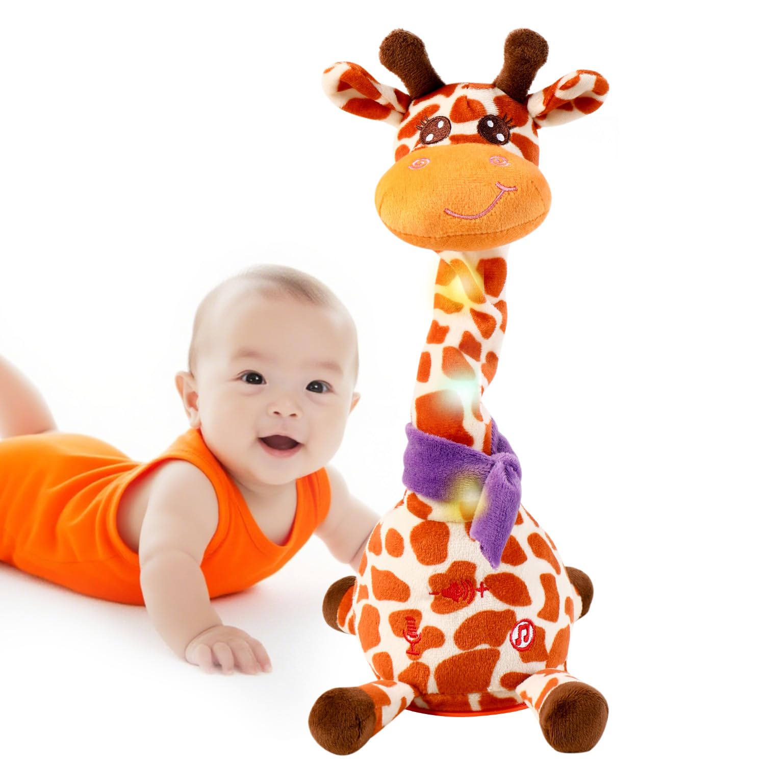 Cactus bailarín parlante - Repite lo que dices graba juguete para bebé | Bebé cantando grabación, imitando, repite lo que dices, musical interactivo, para niños y niñas de 1 año